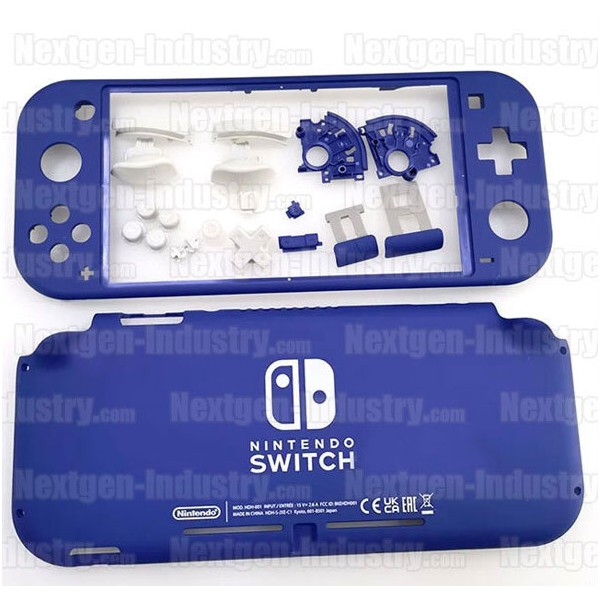 Coque Bleue foncé dark blue + kit boutons Nintendo Switch Lite