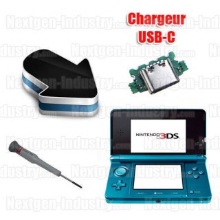 Installation connecteur USB-C chargeur Nintendo 3DS