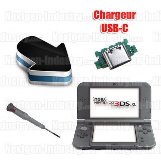 Installation connecteur USB-C chargeur New 3DS XL