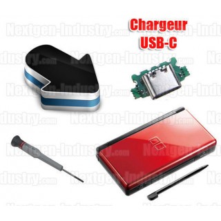 Installation connecteur USB-C chargeur Nintendo DS Lite