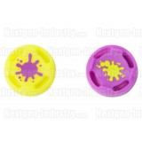Capuchon joystick Splatoon silicone violet jaune joy-con Switch