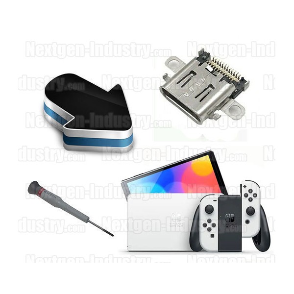 Réparation connecteur alimentation chargeur Nintendo Switch OLED